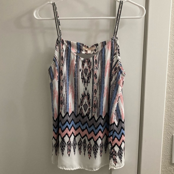 Skies Are Blue Tops - Camisole top White, blue, pink. Unique details